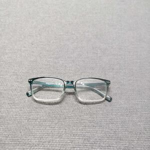 DOCKERS Eyeglasses Frames 52019 Teal Blue Clear Rectangular Full Rim 60986